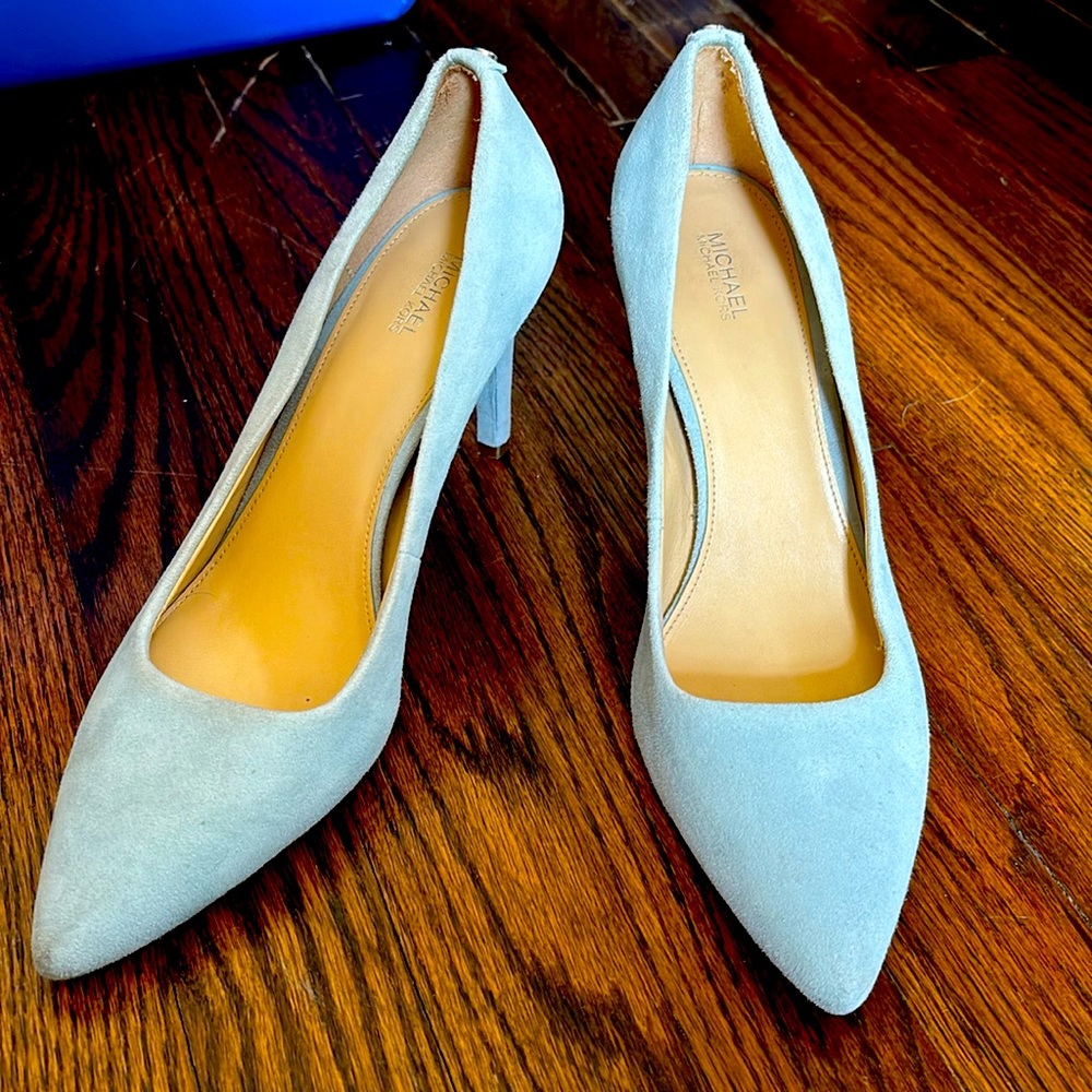 Blue Suede High Heels